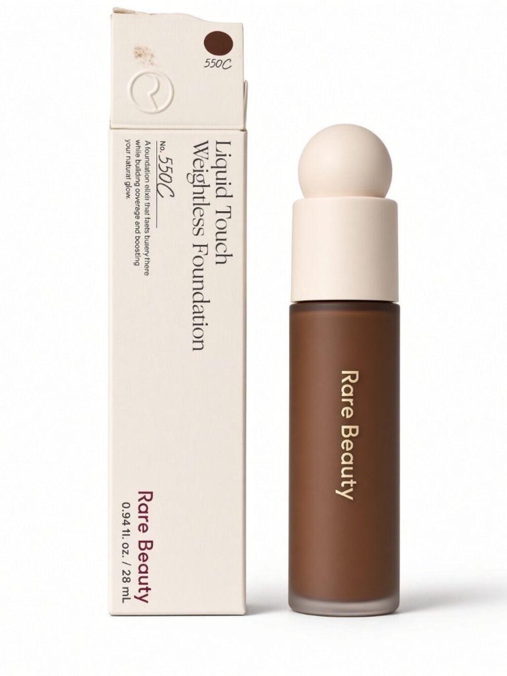 Rare Beauty Foundation Liquid Touch Weightless 550C Deep Face Makeup New